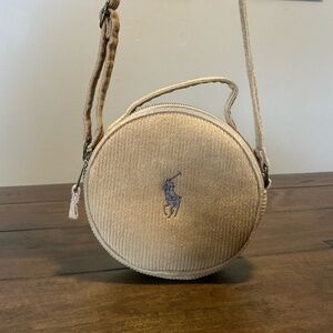 Ralph Lauren Corduroy Round Canteen Crossbody Bag